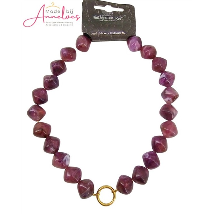 Bijoux Ketting grote kralen 8123401 paars Bijoux Ketting grote kralen 8123401 paars